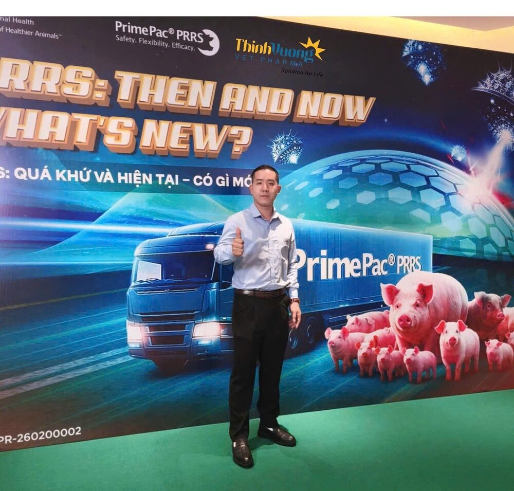Anh Nguyễn Viết Toàn tại hội thảo thú y chuyên ngành