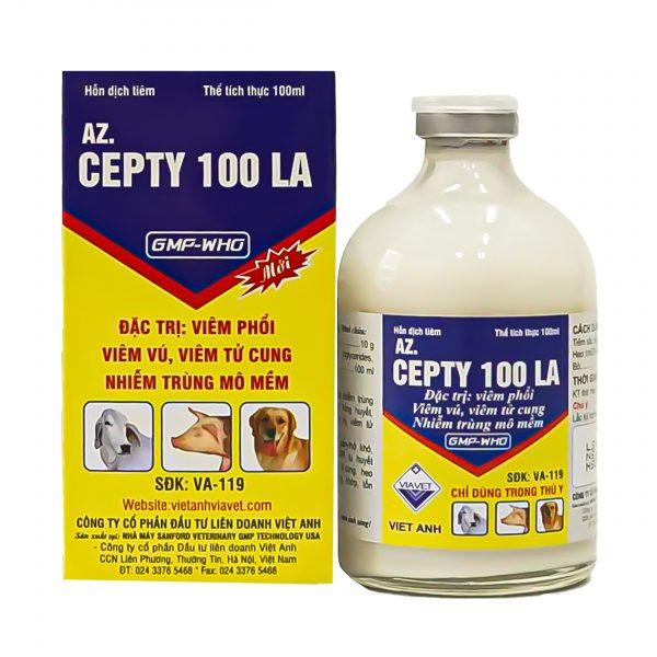 AZ.CEPTY 100 LA - ĐẶC TRỊ VIÊM PHỔI, VIÊM VÚ, VIÊM TỬ CUNG, NHIỄM TRÙNG MÔ MỀM