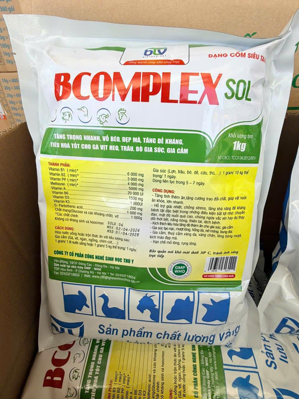 B-COMPLEX - Tăng Tỉ Lệ Lên Giống - Tăng Tỉ Lệ Rụng Trứng - Đậu Thai - Đẻ Nhiều - Phục Hồi Thể Trạng