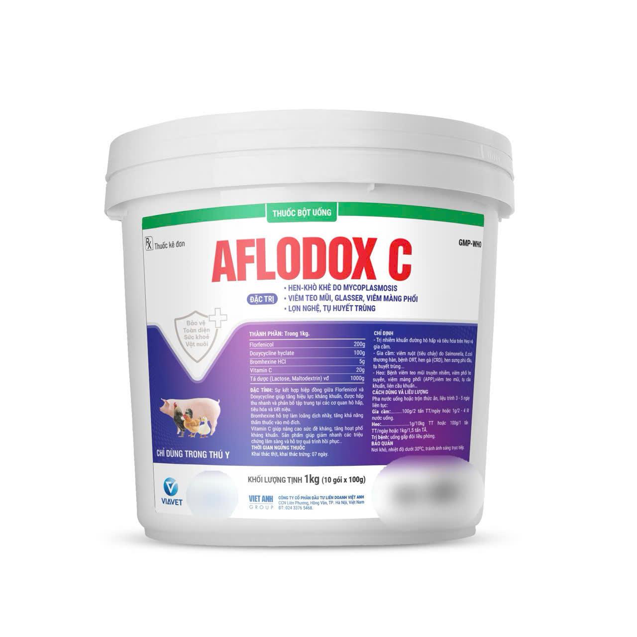 AFLODOX C -- ĐẶC TRỊ ĐƯỜNG HÔ HẤP Ở HEO, GIA CẦM