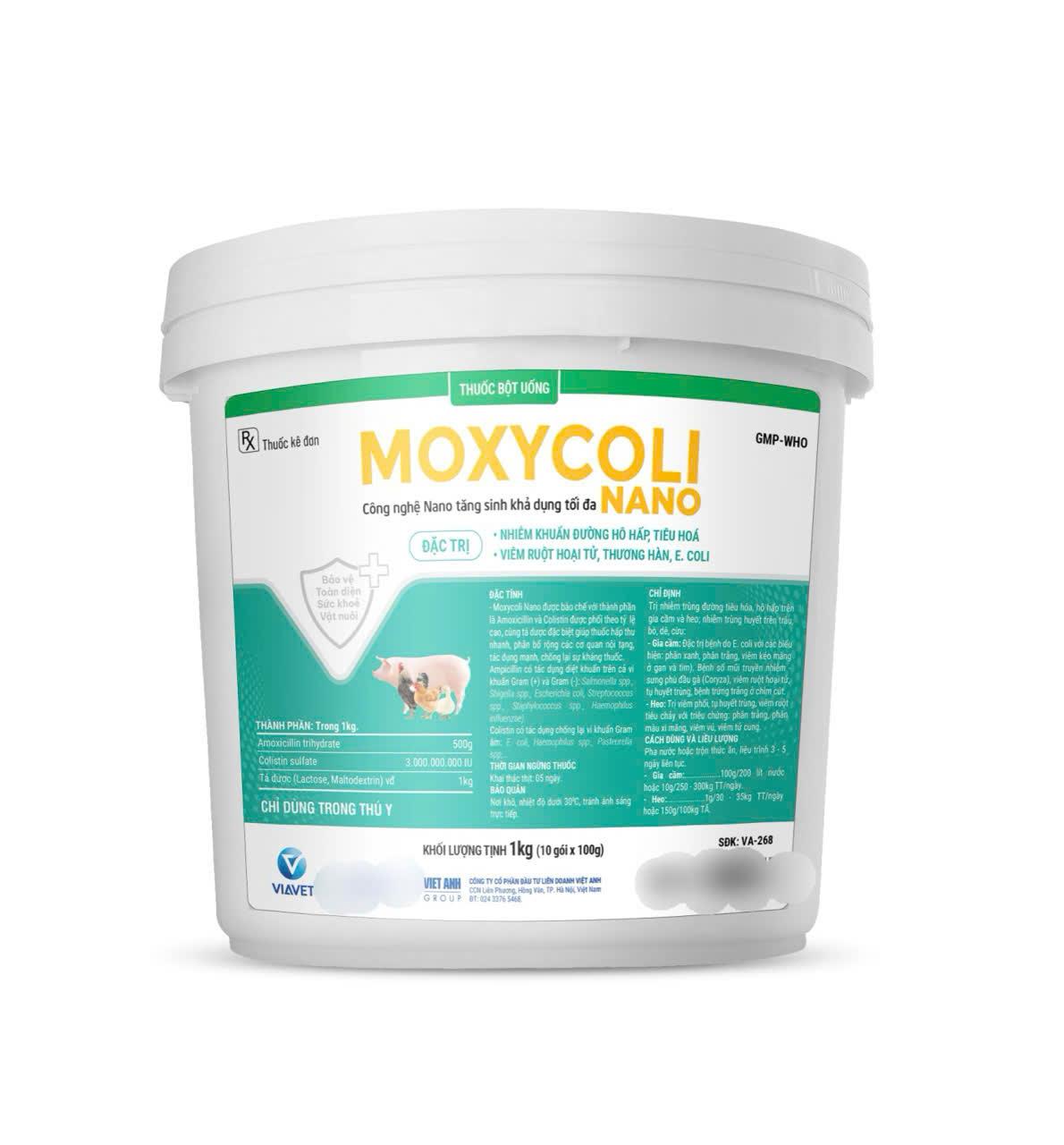 AMox-Colis NANO 50% ĐẶC TRỊ  • NHIỄM KHUẨN ĐƯỜNG HÔ HẤP, TIÊU HOÁ