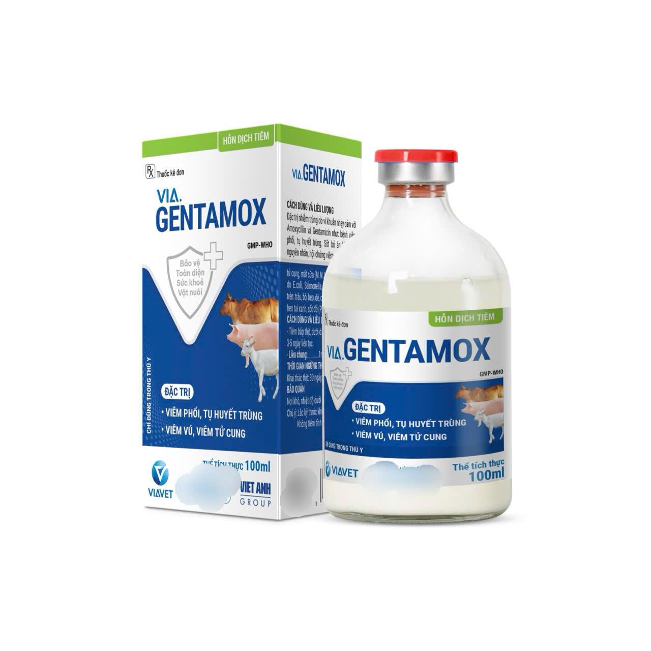 GENTAMOX ĐẶC TRỊ  VIÊM PHỔI, TỤ HUYẾT TRÙNG